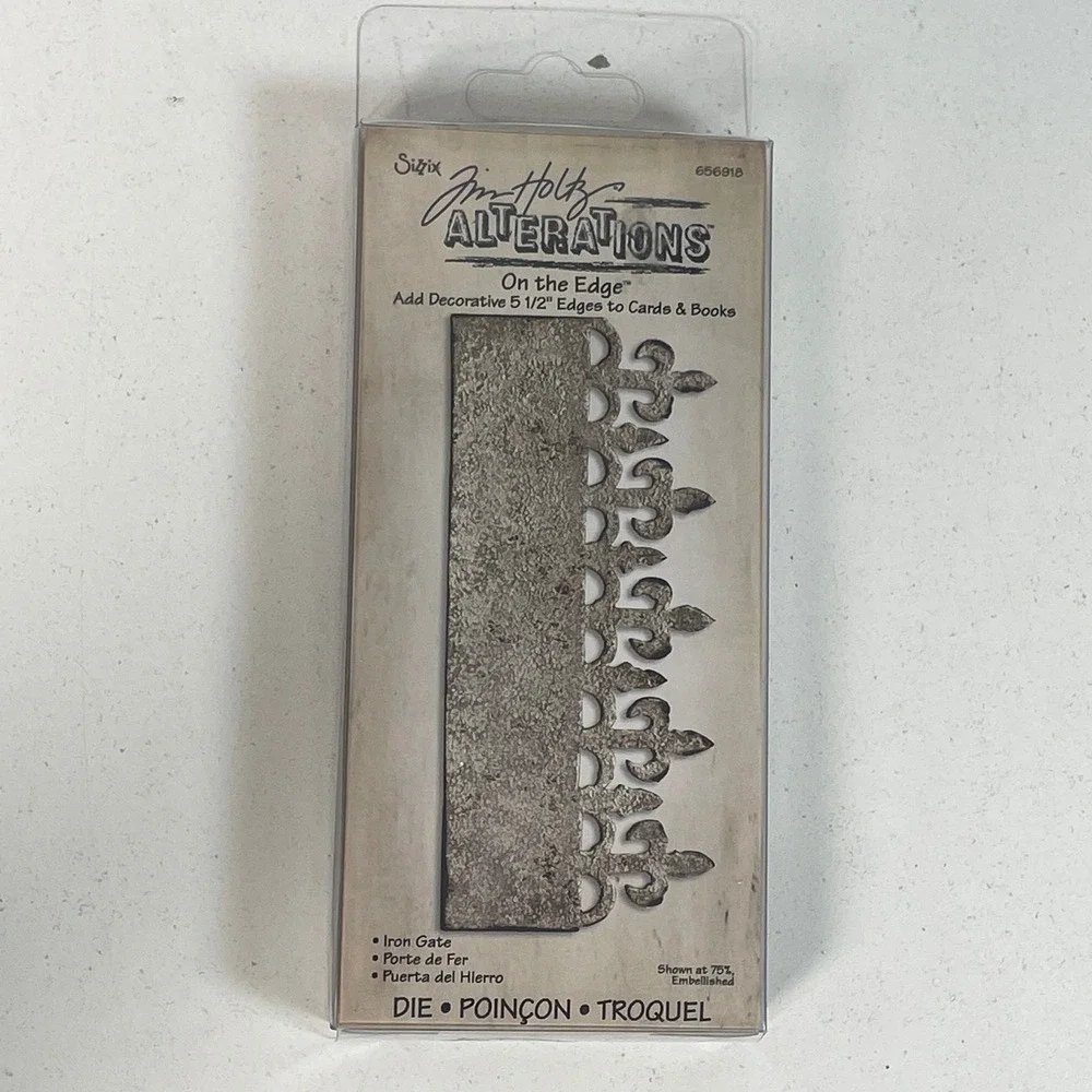 Sizzix Tim Holtz Alterations Iron Gate On the Edge Die 656918 FleurDe Lis Border
